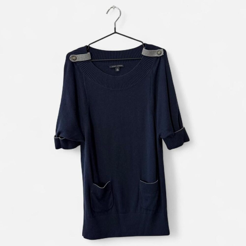 Banana-republic Wool cotton luxury Banana Republic Navy blue sweater